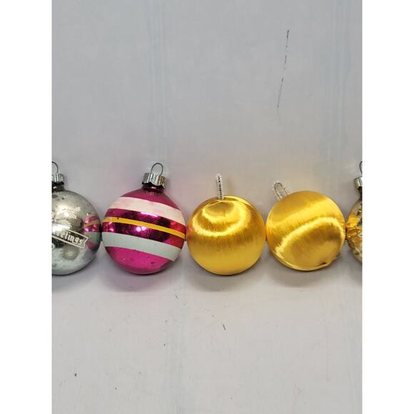 7 MCM Vintage Christmas Tree Ornaments, Assorted Bulbs - Picture 3 of 4